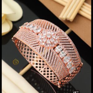 Luxury A.D Diamond Kada in Rose