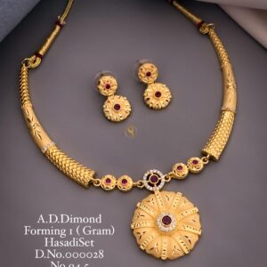 Elegant A.D Diamond Gold-Plated Necklace
