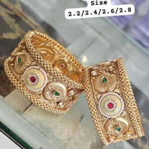 Elegant brass bangles with intricate designs