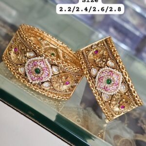 Elegant brass bangles with intricate designs